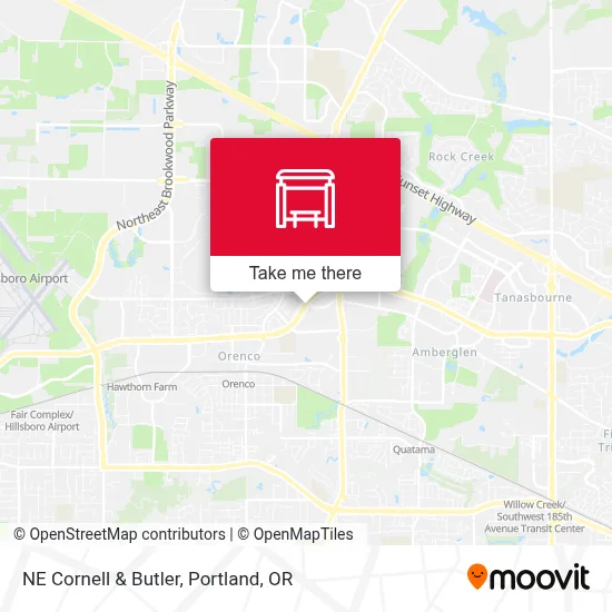 NE Cornell & Butler map