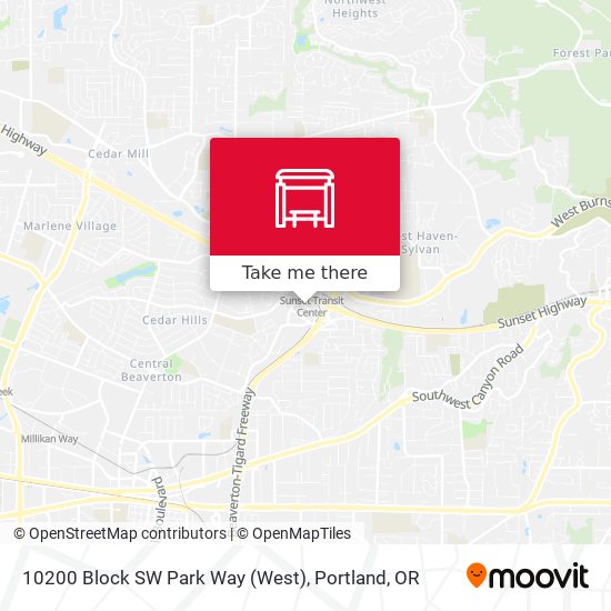 10200 Block SW Park Way (West) map