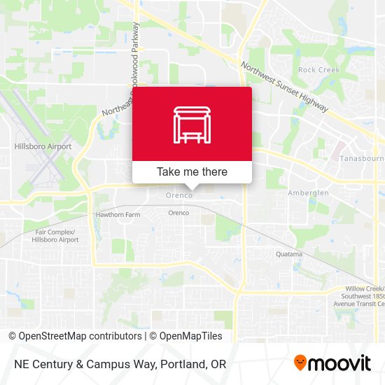 NE Century & Campus Way map