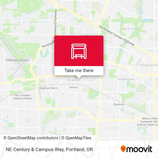NE Century & Campus Way map