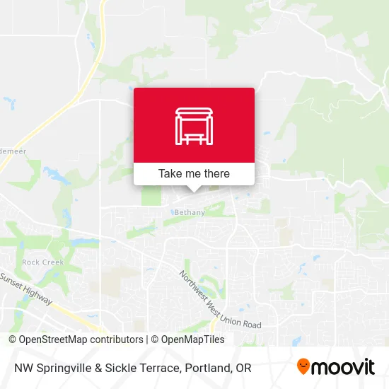 NW Springville & Sickle Terrace map