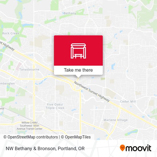 NW Bethany & Bronson map
