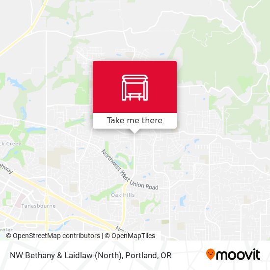 NW Bethany & Laidlaw (North) map