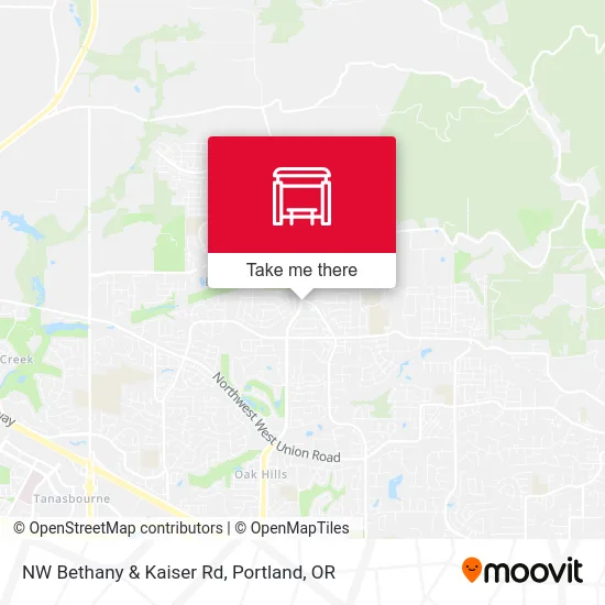 Mapa de NW Bethany & Kaiser Rd