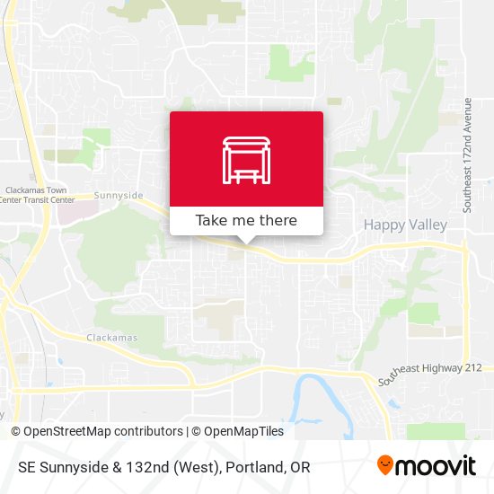 SE Sunnyside & 132nd (West) map