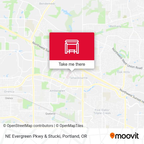 NE Evergreen Pkwy & Stucki (North) map