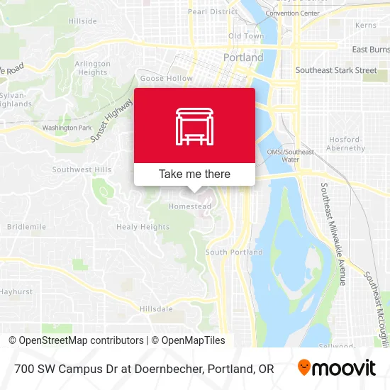 700 SW Campus Dr at Doernbecher map