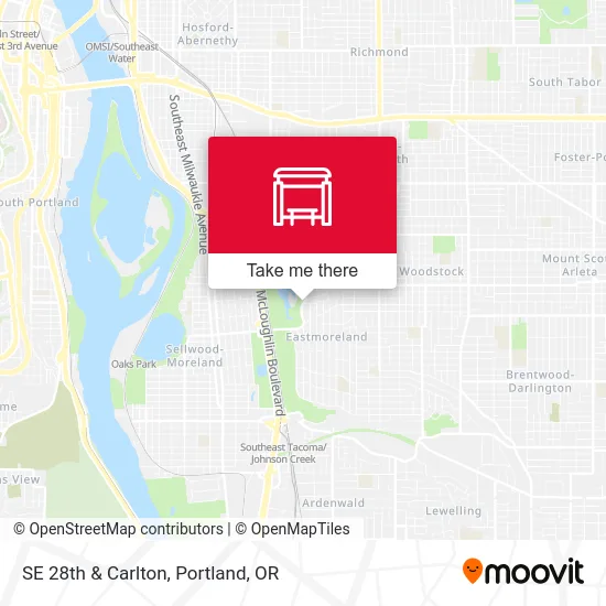 SE 28th & Carlton map