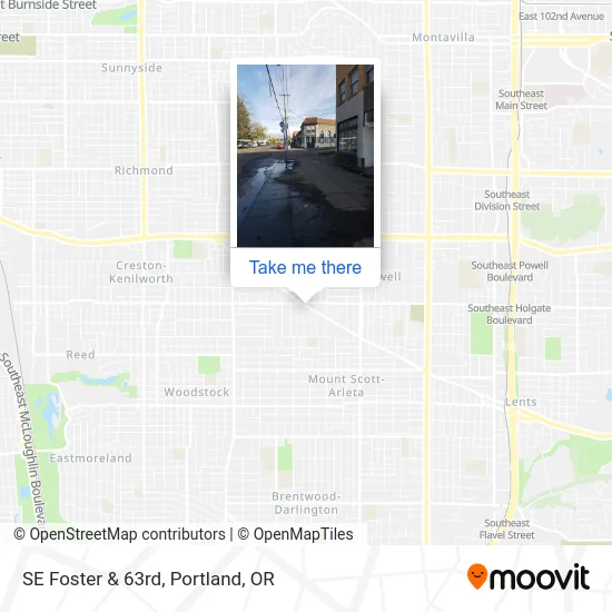 SE Foster & 63rd map