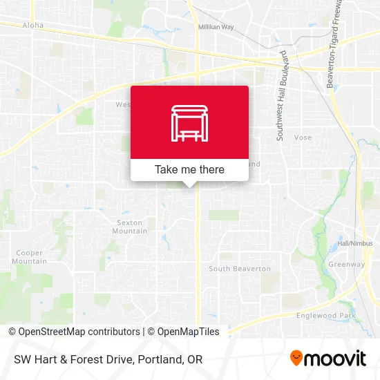 SW Hart & Forest Drive map