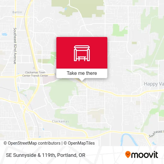 SE Sunnyside & 119th map