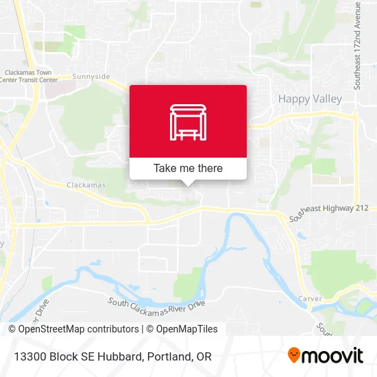 13300 Block SE Hubbard map