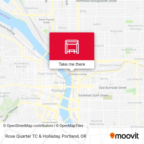 Rose Quarter TC & Holladay map