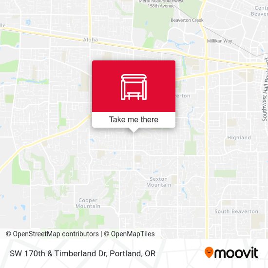 SW 170th & Timberland Dr map