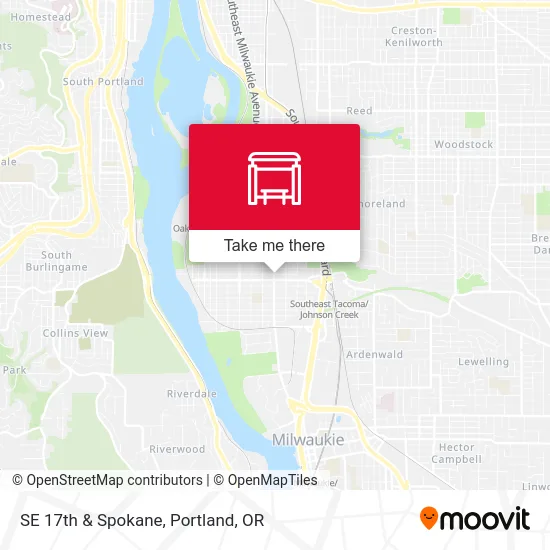 SE 17th & Spokane map