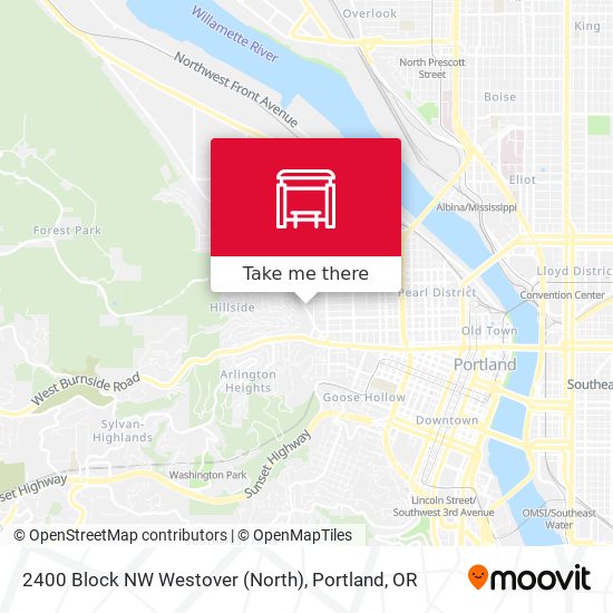 2400 Block NW Westover (North) map