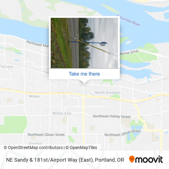 NE Sandy & 181st / Airport Way (East) map
