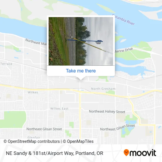 NE Sandy & 181st/Airport Way map