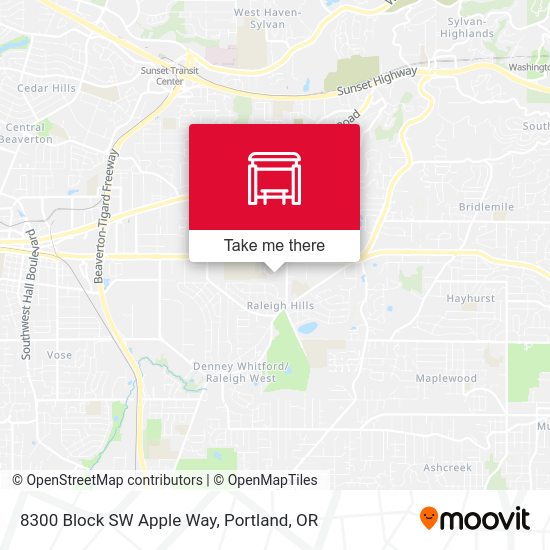 Mapa de 8300 Block SW Apple Way