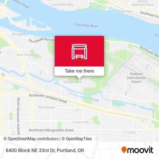 8400 Block NE 33rd Dr map