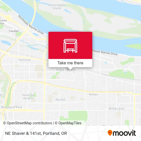 NE Shaver & 141st map