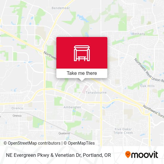 Mapa de NE Evergreen Pkwy & Venetian Dr