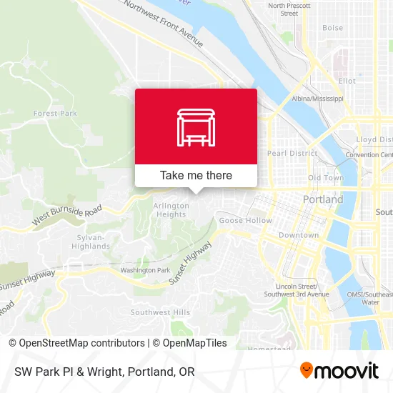 Mapa de SW Park Pl & Wright