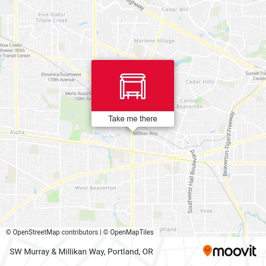 Mapa de SW Murray & Millikan Way