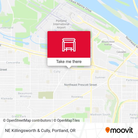 NE Killingsworth & Cully map