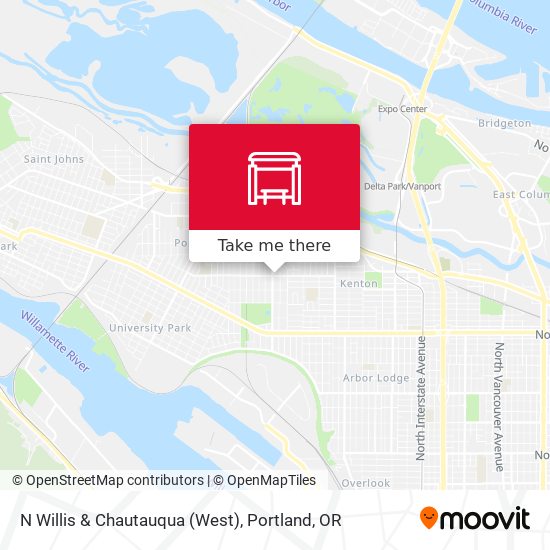 N Willis & Chautauqua (West) map