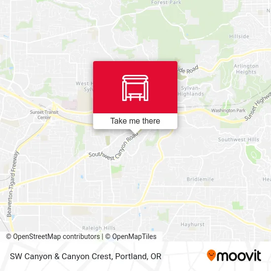 SW Canyon & Canyon Crest map