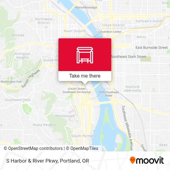 S Harbor & River Pkwy map