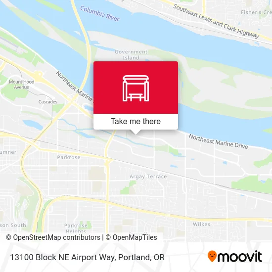 13100 Block NE Airport Way map