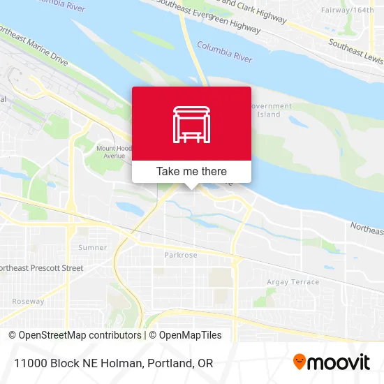 11000 Block NE Holman map