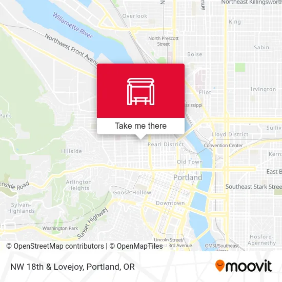 NW 18th & Lovejoy map