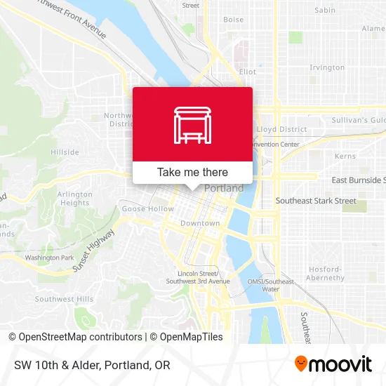 Mapa de SW 10th & Alder