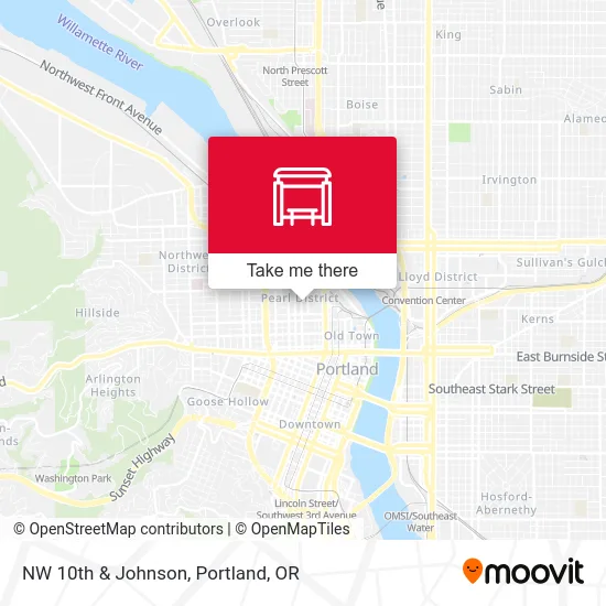 Mapa de NW 10th & Johnson