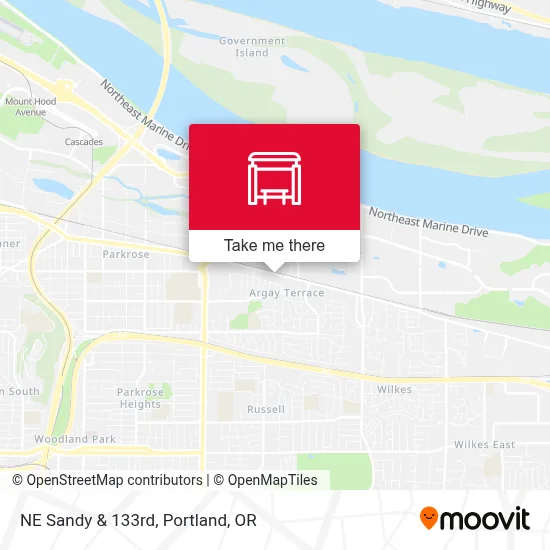 NE Sandy & 133rd map