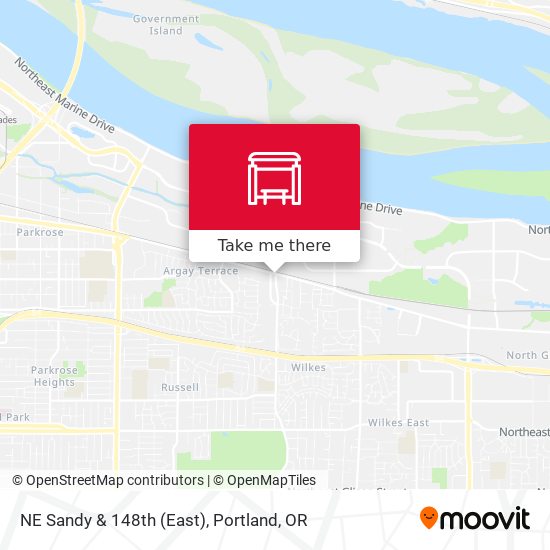 NE Sandy & 148th (East) map