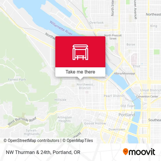 Mapa de NW Thurman & 24th