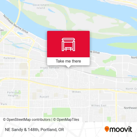 NE Sandy & 148th map