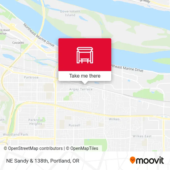 NE Sandy & 138th map