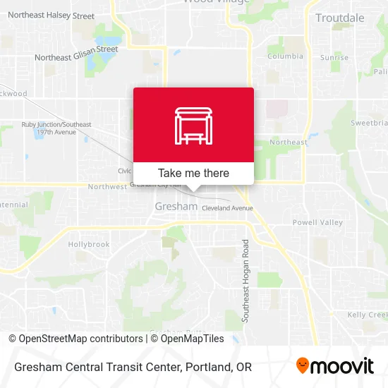Gresham Central Transit Center map