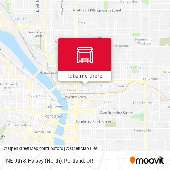 NE 9th & Halsey (North) map