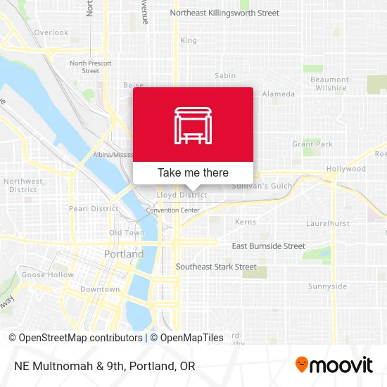 NE Multnomah & 9th map