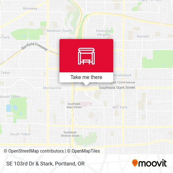 SE 103rd Dr & Stark map