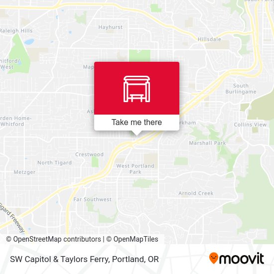 SW Capitol & Taylors Ferry map