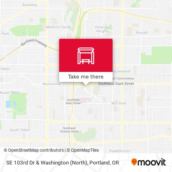 SE 103rd Dr & Washington (North) map