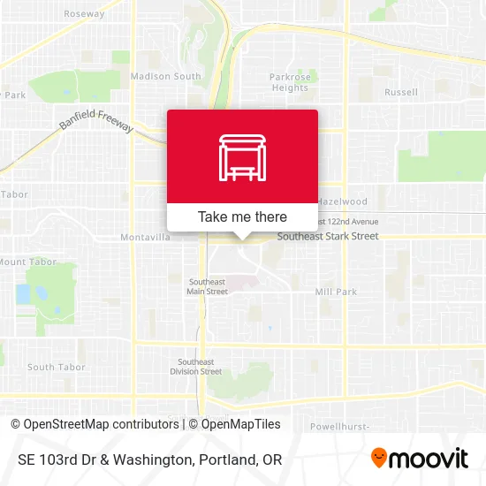 Mapa de SE 103rd Dr & Washington