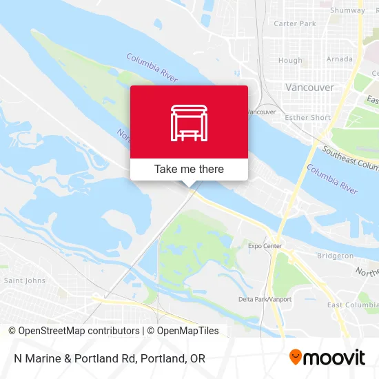 N Marine & Portland Rd map